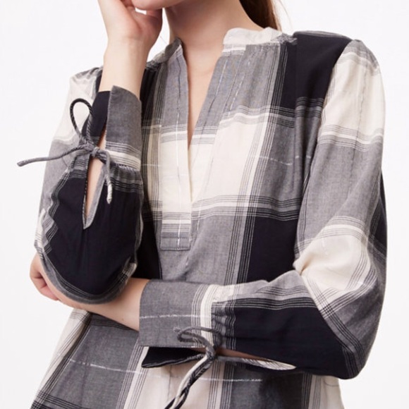 LOFT Tops - Loft Softened Plaid tunic NWT